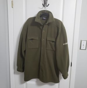 VINTAGE BUM EQUIPMENT Green Fleece Shacket